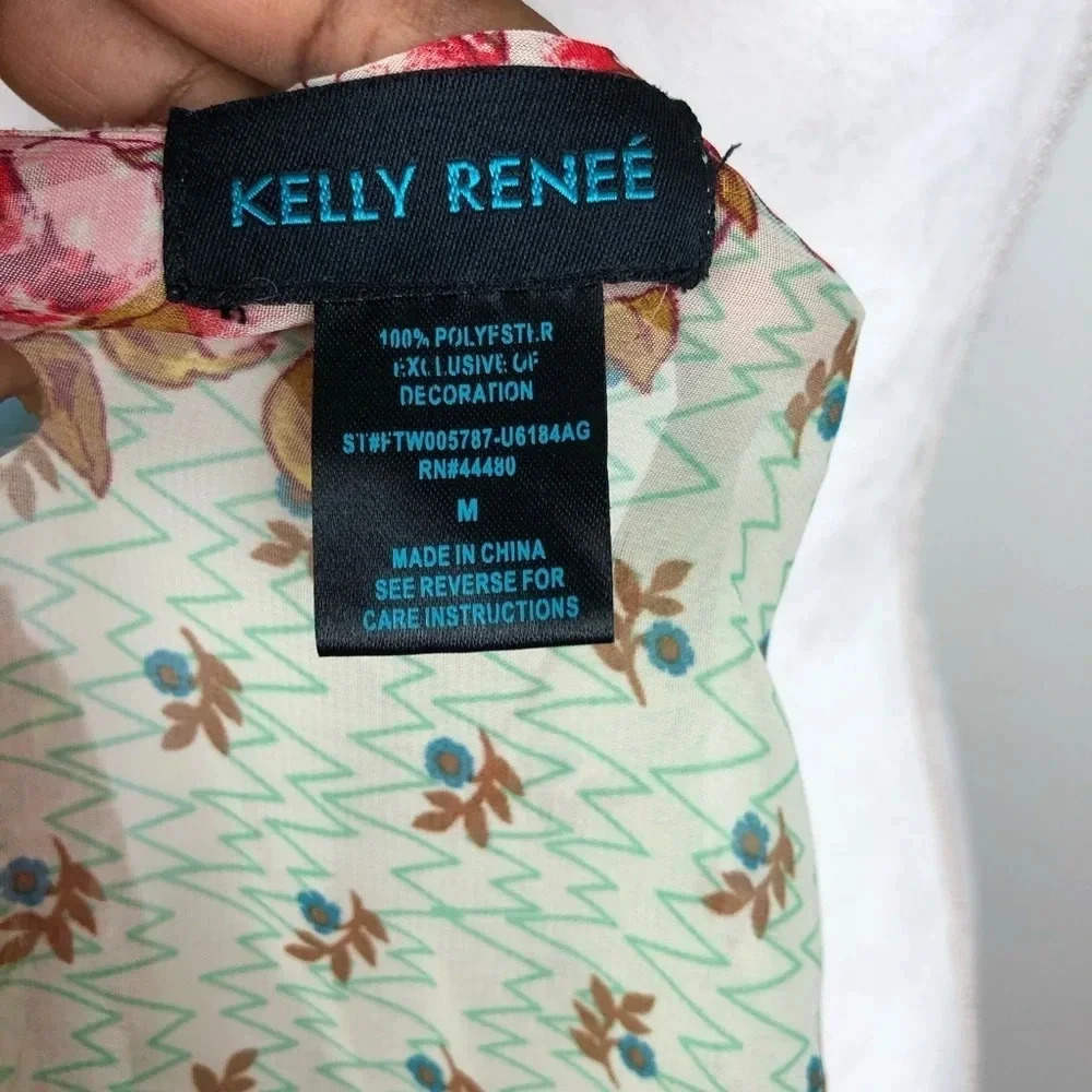 Kelly Renee | Floral Boho 3/4 Sleeve Top - Picture 7 of 7